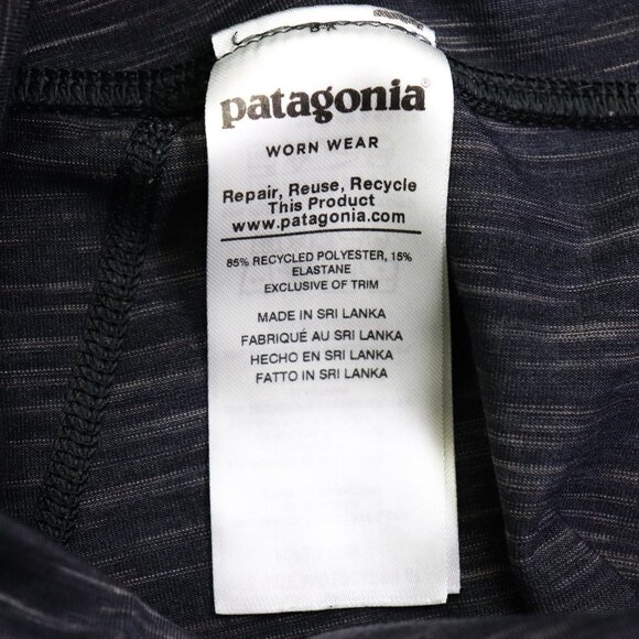 Patagonia‎ Centered Crops Mid Rise Cropped Capri Leggings Space Dye Gray Small - Picture 8 of 8